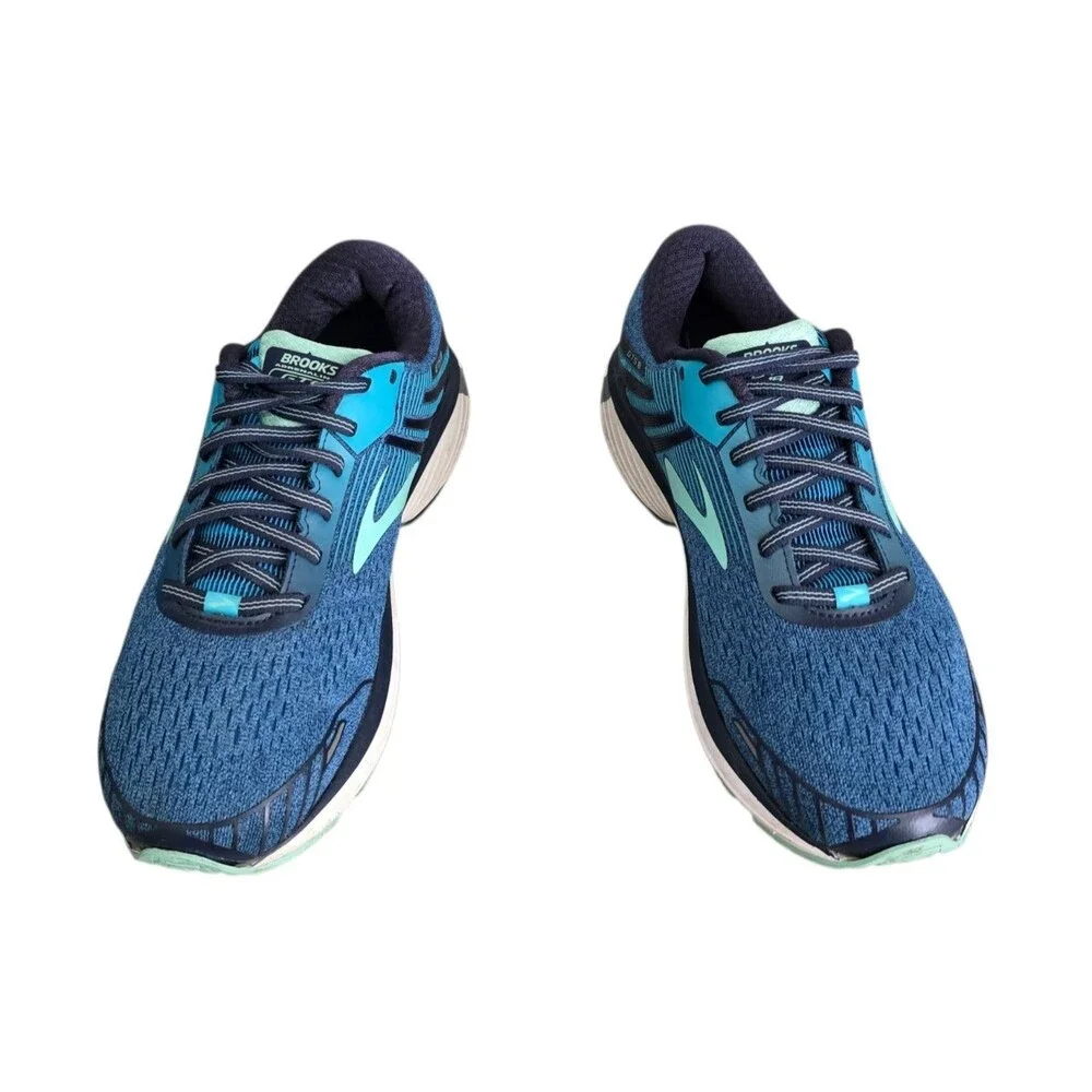 Brooks Adrenaline GTS 18 Sneakers Womens Size 9.5 Wide Teal Blue Running Shoes